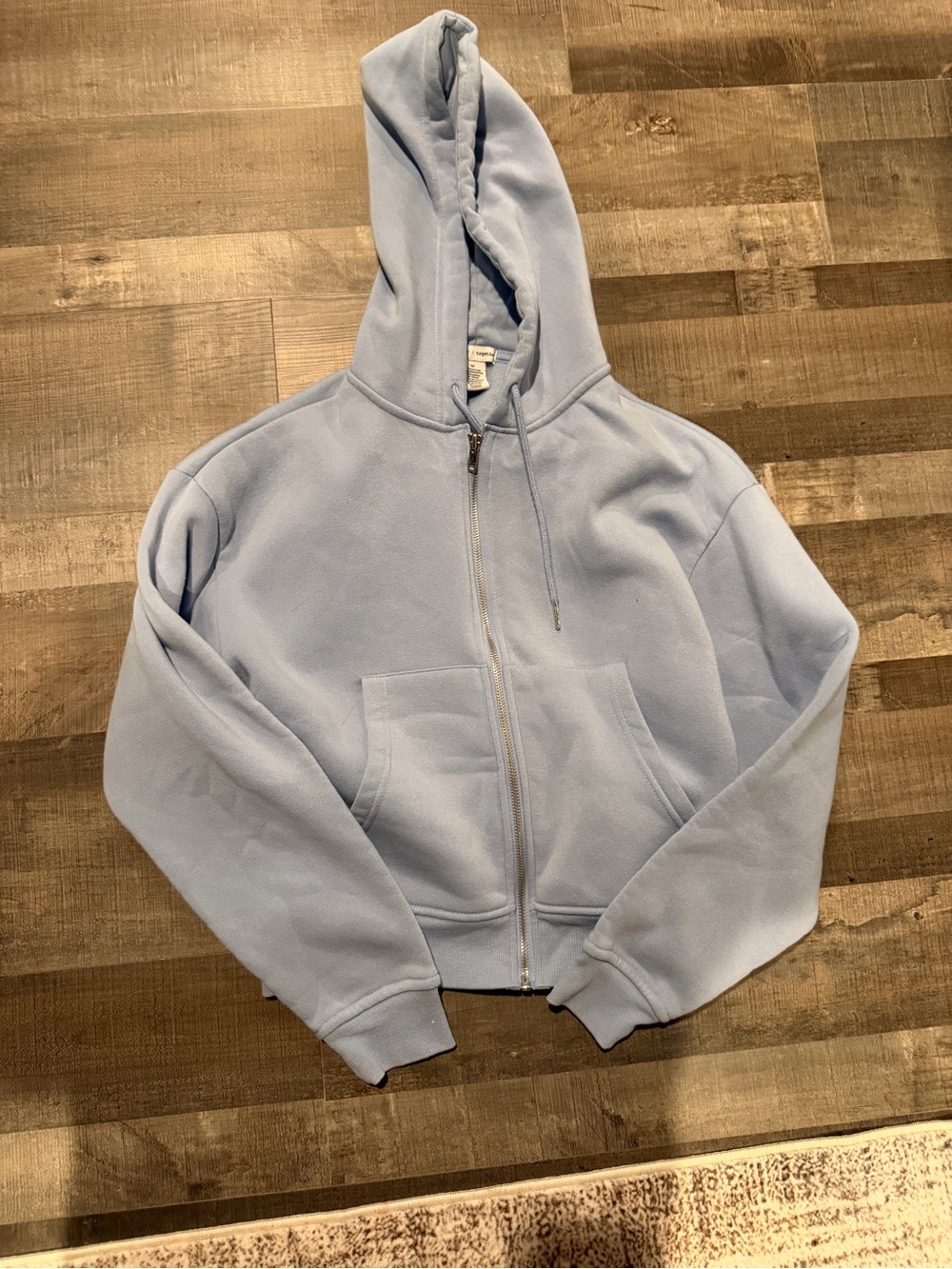 Light Blue Women’s Zip-Up Hoodie Jacket